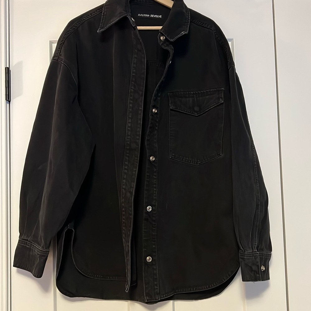 AxR black denim jacket size medium large